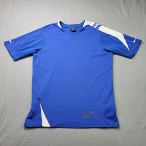 Nike Sphere Dry Men’s M Training Shirt Royal Blue White Color Block Jersey